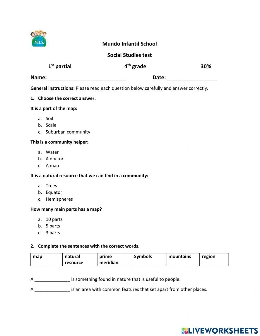 Fun And Engaging Social Studies Worksheets For 4th Graders Fun And Engaging Social Studies Worksheets For 4th Graders