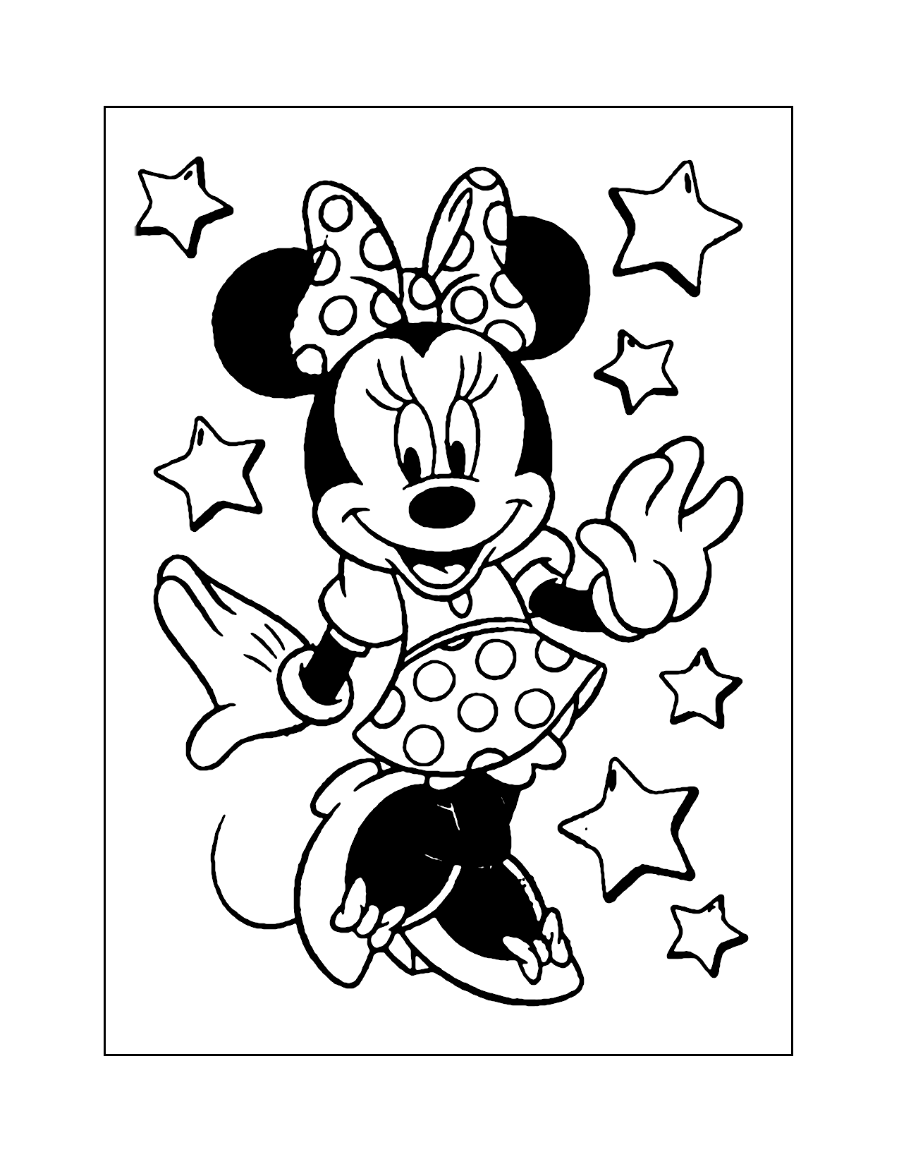 mini mouse coloring page