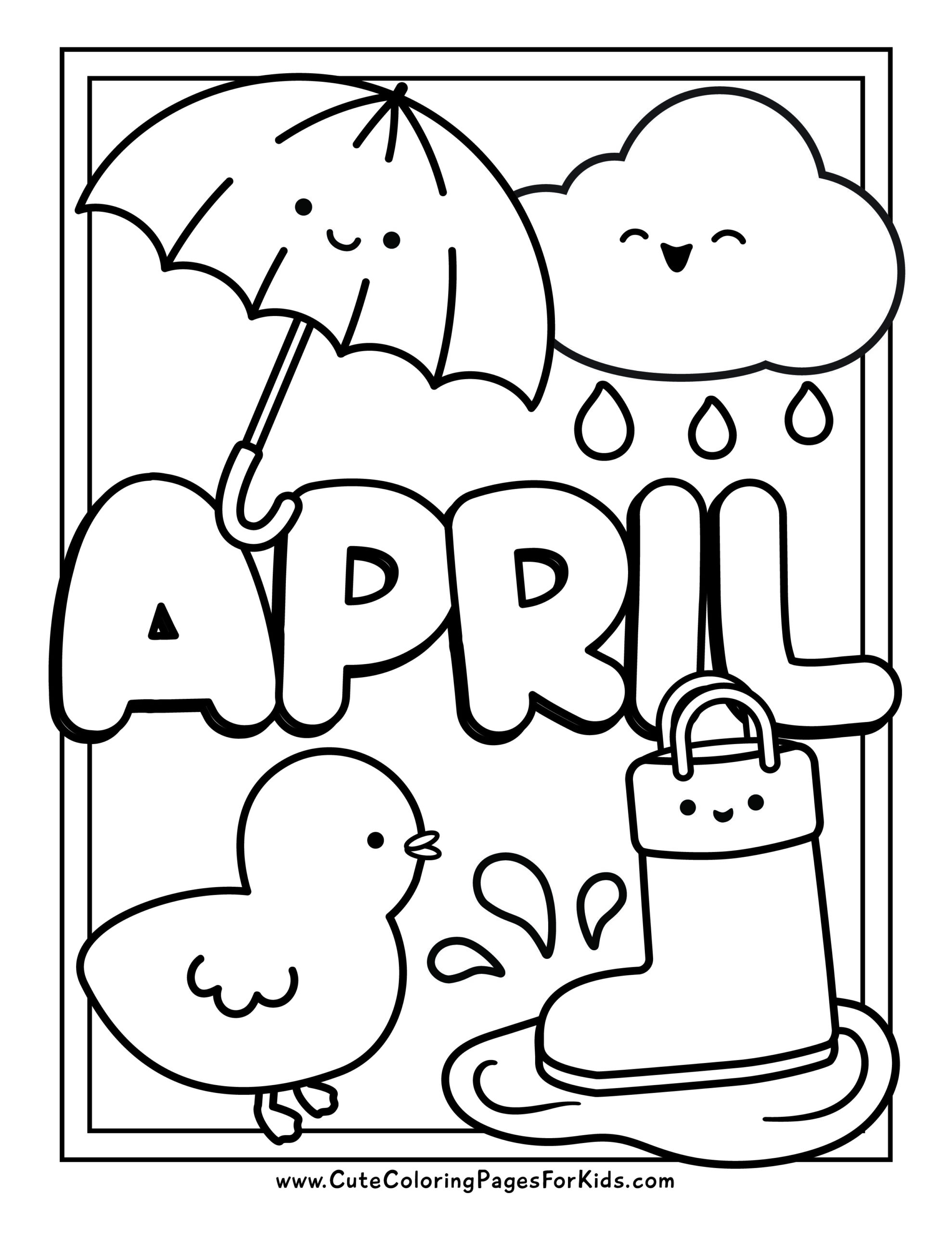 Fun April Coloring Pages Free Printable Designs Printables For Everyone Fun April Coloring Pages Free Printable Designs Printables For Everyone