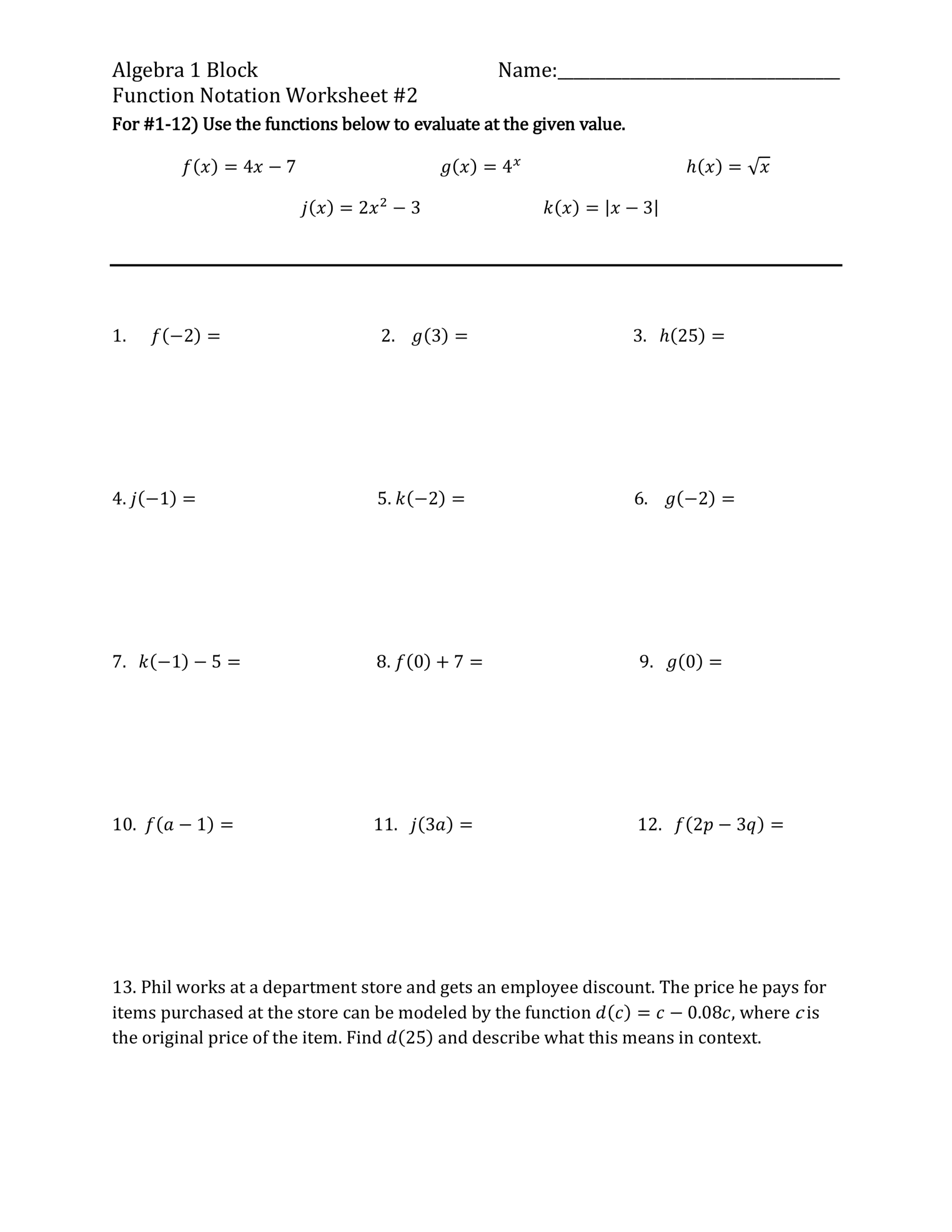 Function Notation Worksheets Pdf Domain And Range Worksheets Function Notation Worksheets Pdf Domain And Range Worksheets