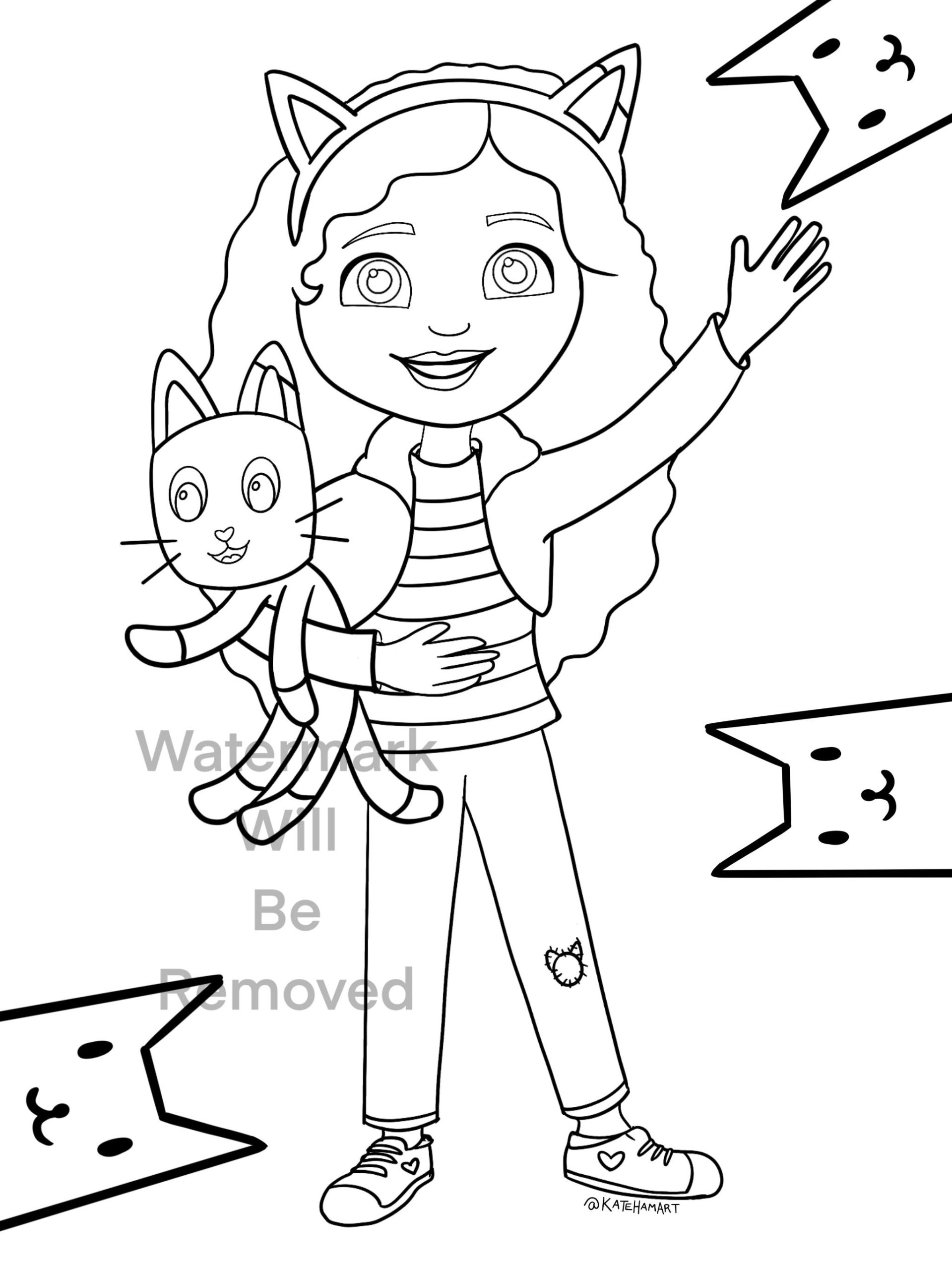 gabby's dollhouse coloring pages gabby's dollhouse coloring pages