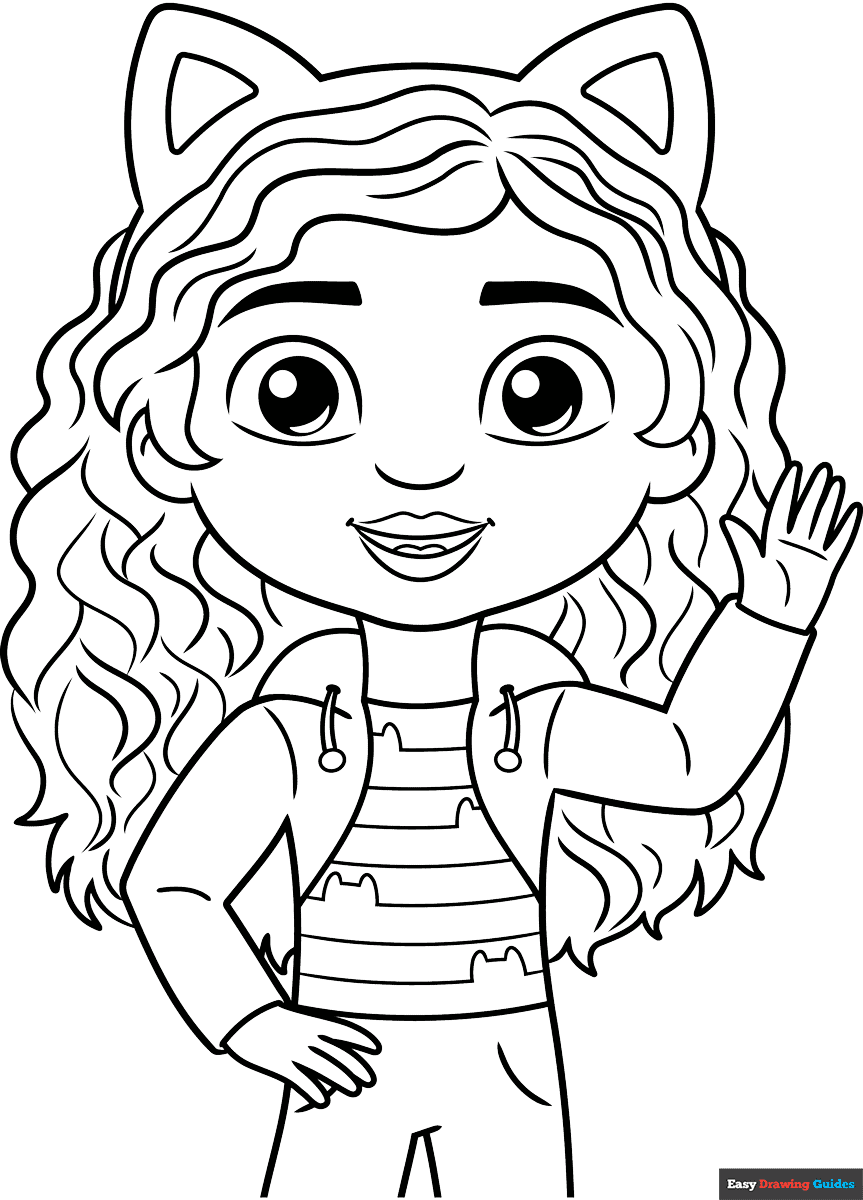 Gabby From Gabby 39 s Dollhouse Coloring Page Easy Drawing Guides Gabby From Gabby 39 s Dollhouse Coloring Page Easy Drawing Guides