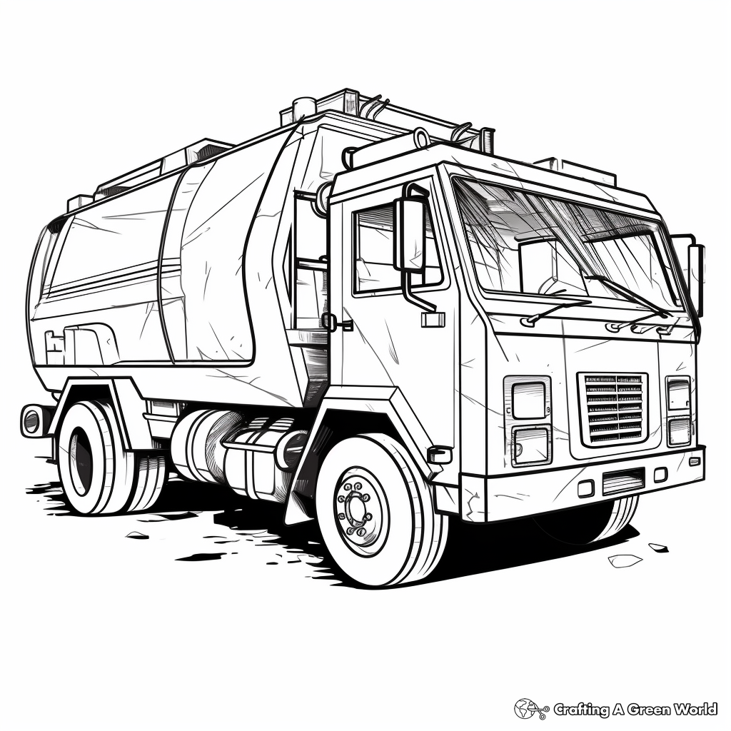 Garbage Truck Coloring Page 5608246 Clipart Library