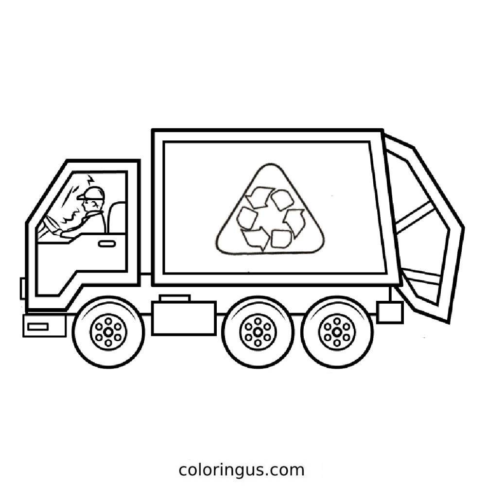 garbage truck coloring pages