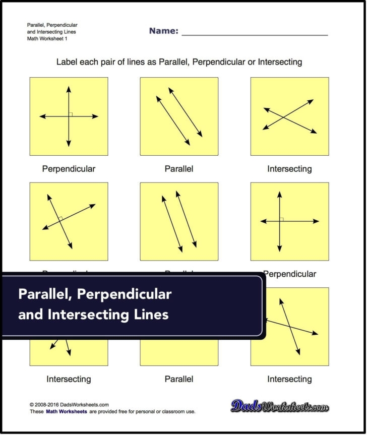 geometry parallel and perpendicular lines worksheet