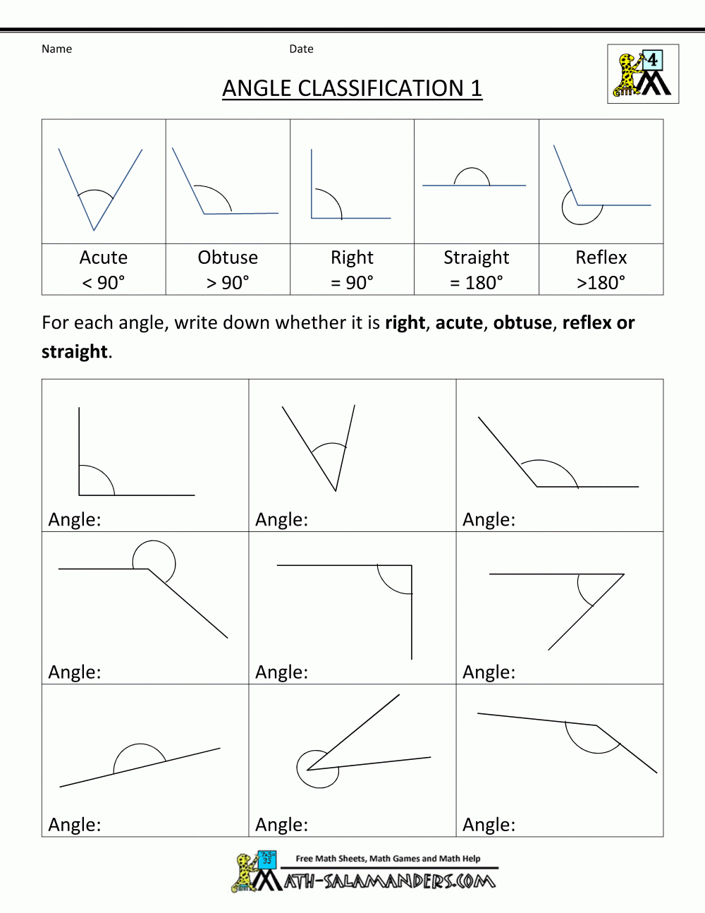 Geometry Worksheets 4Th Grade Printable Worksheets HQ