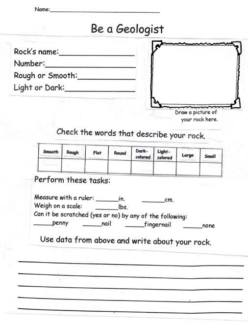Geotour Worksheet F Sedimentary Rocks Planner Hexagon
