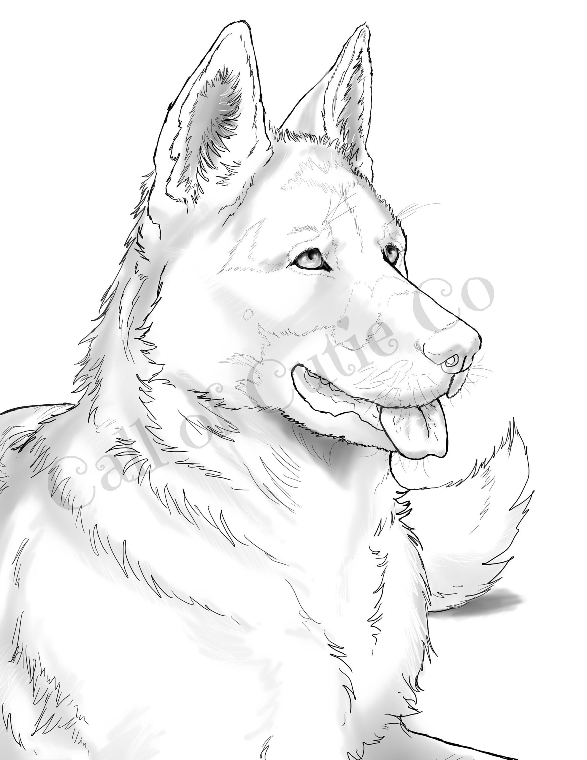 German Shepherd Coloring Pages Coloring Book German Shepherd Dog