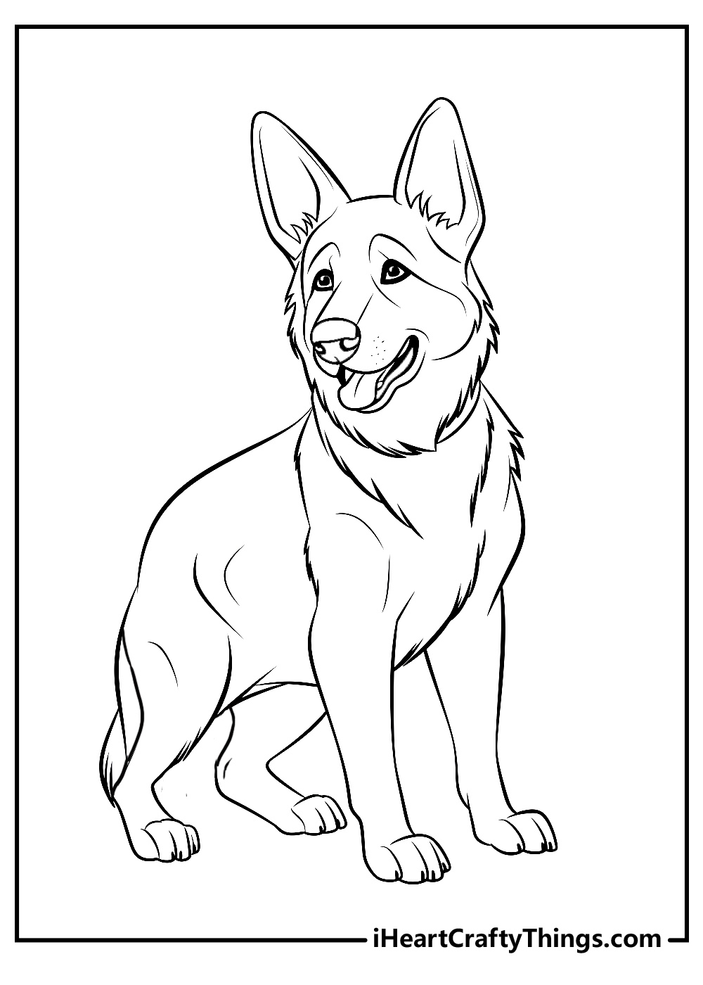 German Shepherd Coloring Pages Coloring Book German Shepherd Dog