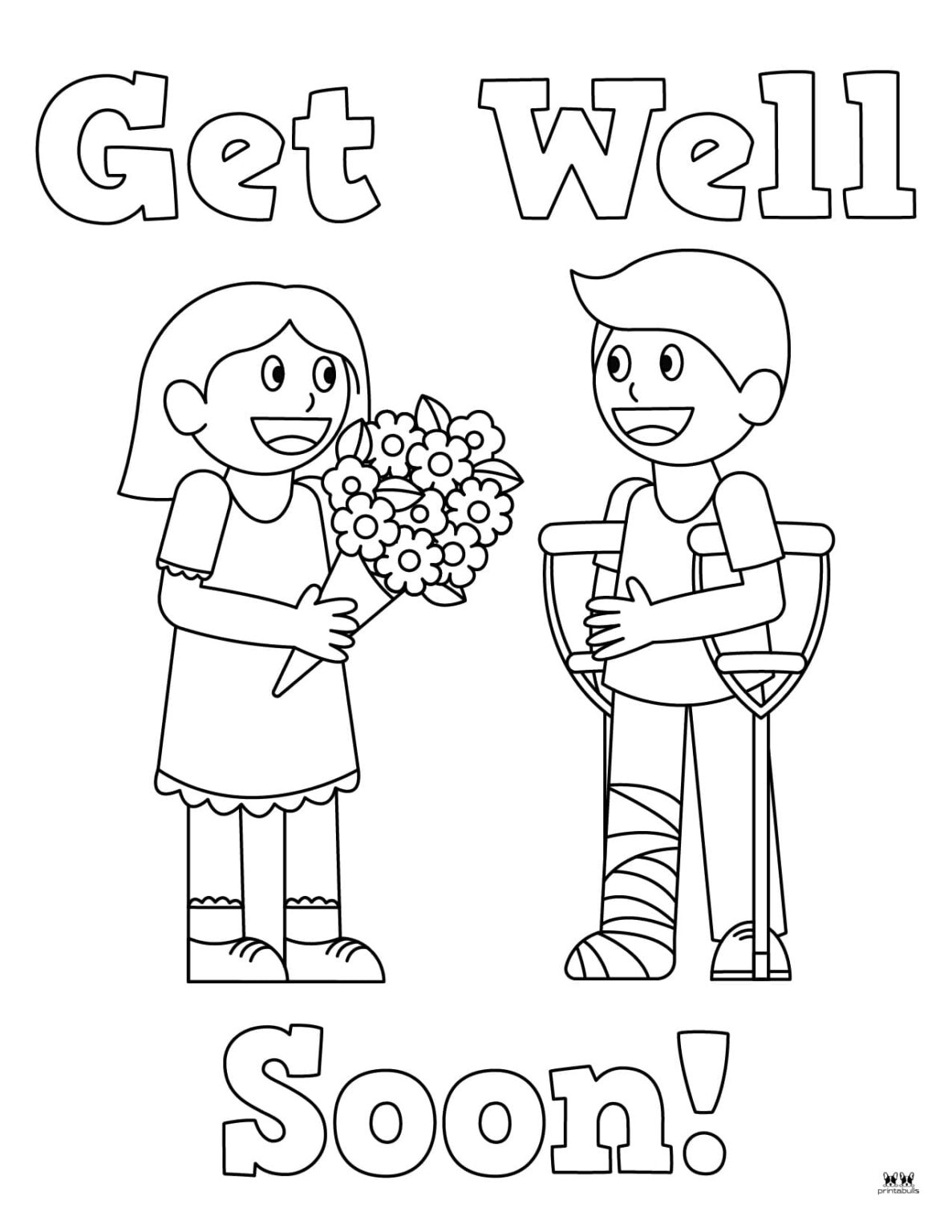 get well soon coloring pages