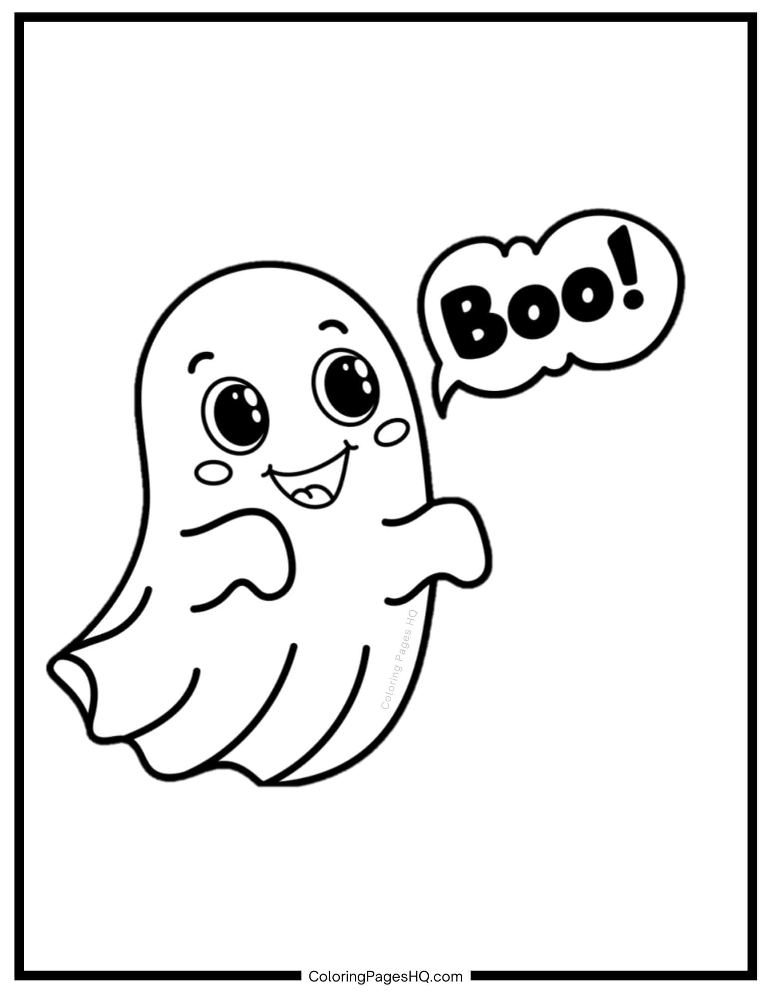 Ghost Coloring Pages Free PDF Printables Coloring Pages HQ