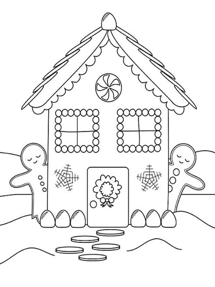 gingerbread house coloring page gingerbread house coloring page