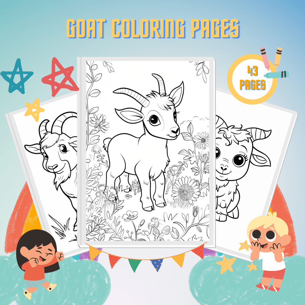 Goat Coloring Pages 44 Adorable Goat Coloring Pages For Kids Free