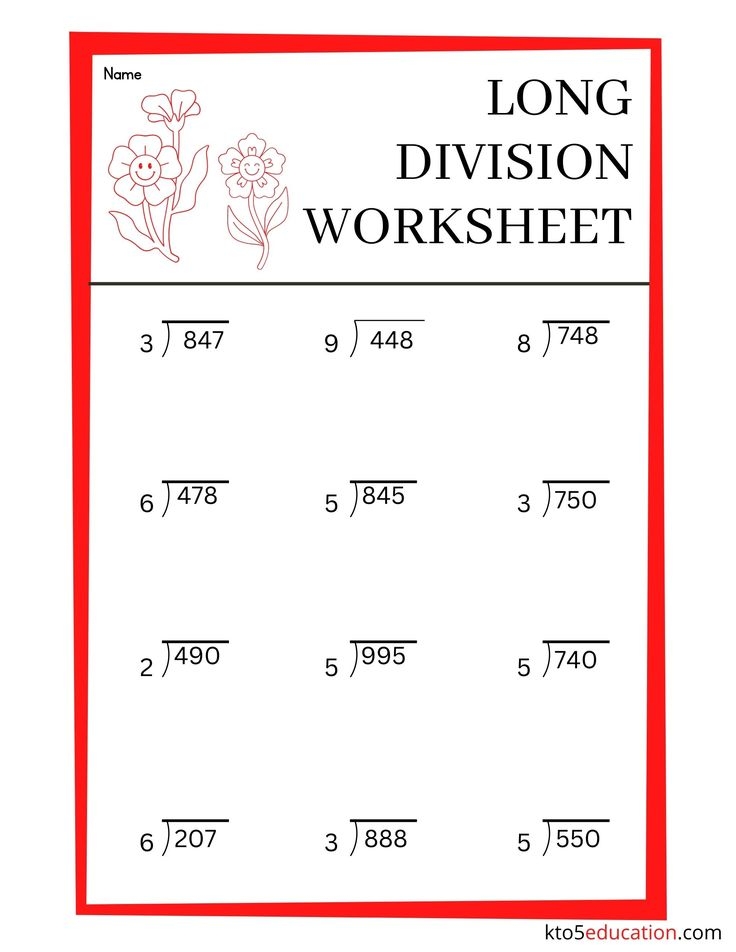 Grade 5 Long Division Worksheets FREE Download Grade 5 Long Division Worksheets FREE Download