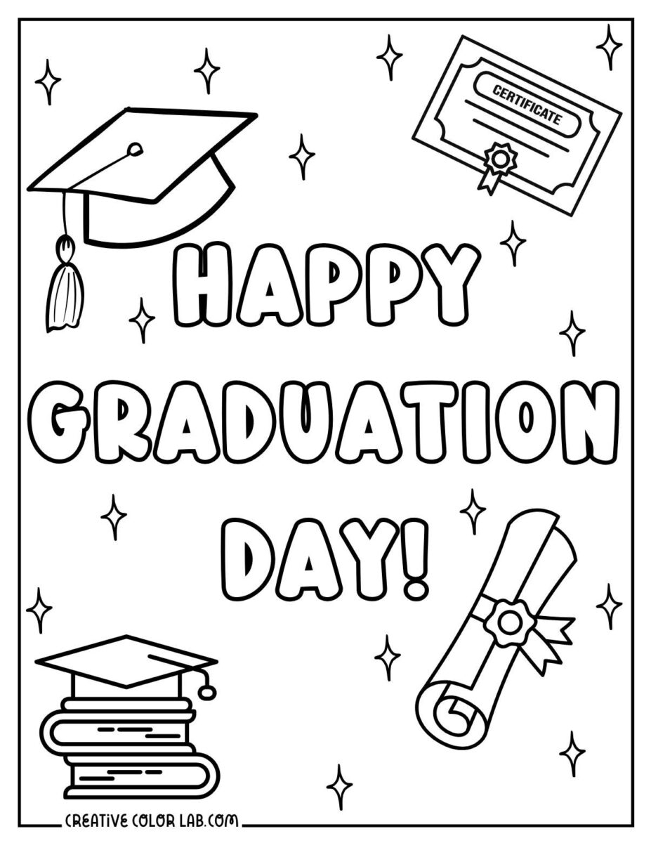 Graduation Coloring Page Jace Printable