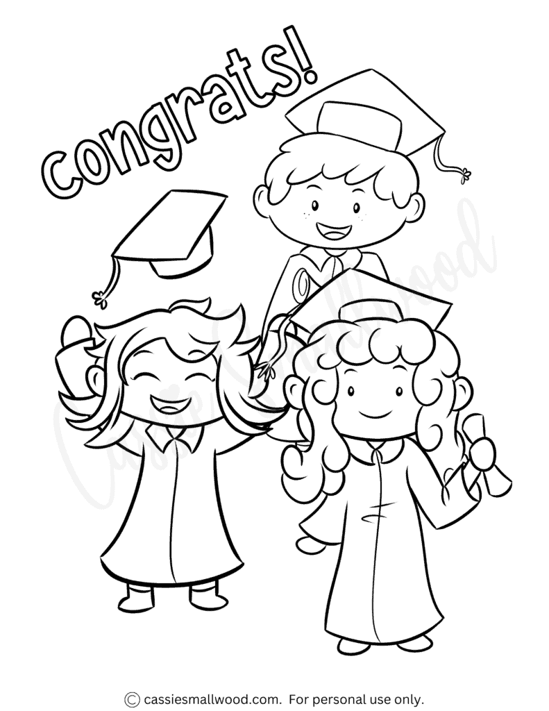 graduation coloring pages