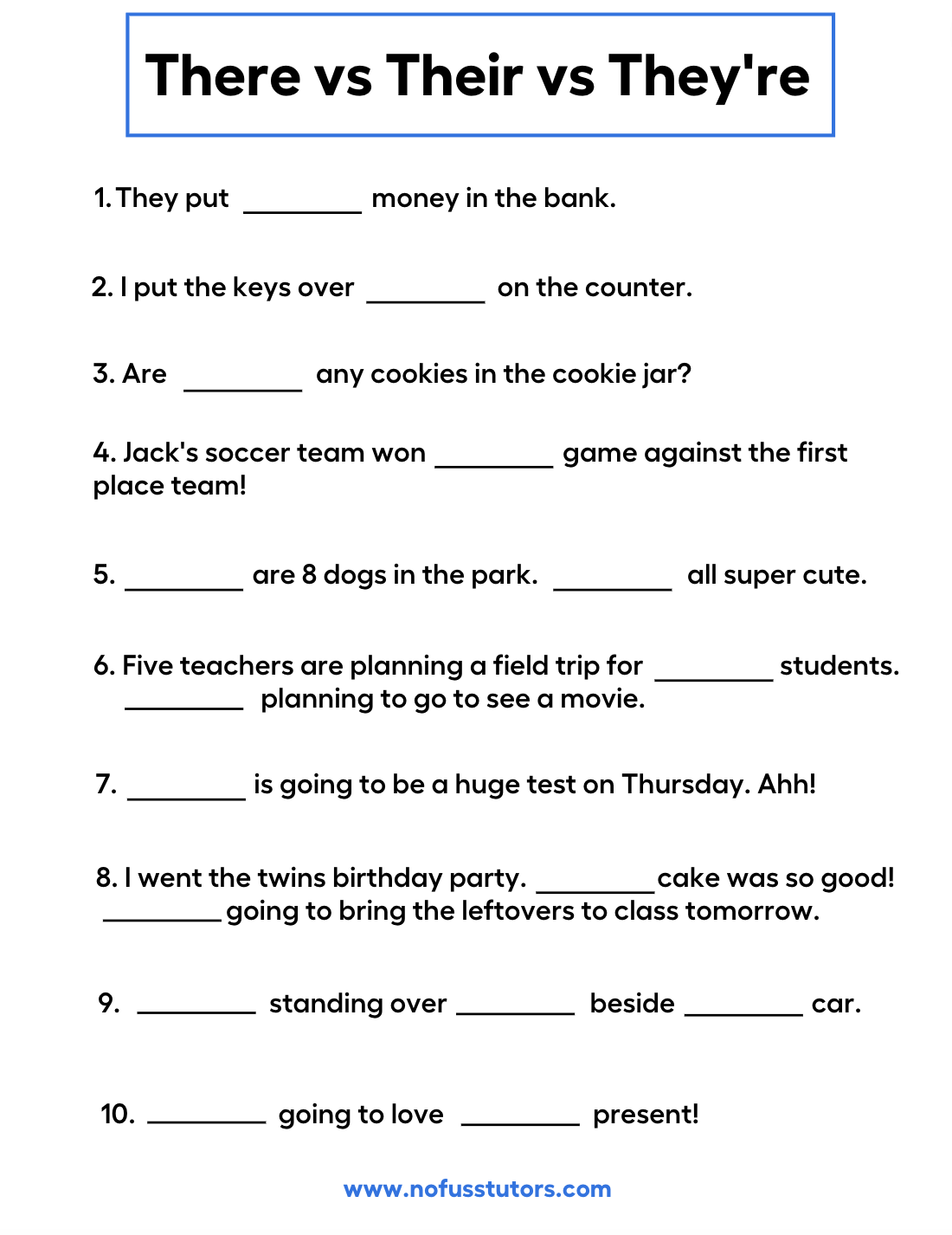 Grammar Worksheets Grade 5