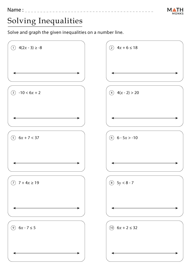 Graphing Inequalities Worksheets With Answer Key Graphing Inequalities Worksheets With Answer Key