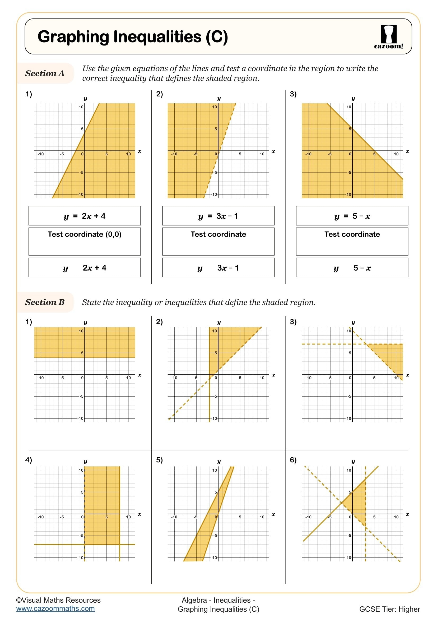 graphing linear inequalities worksheet graphing linear inequalities worksheet