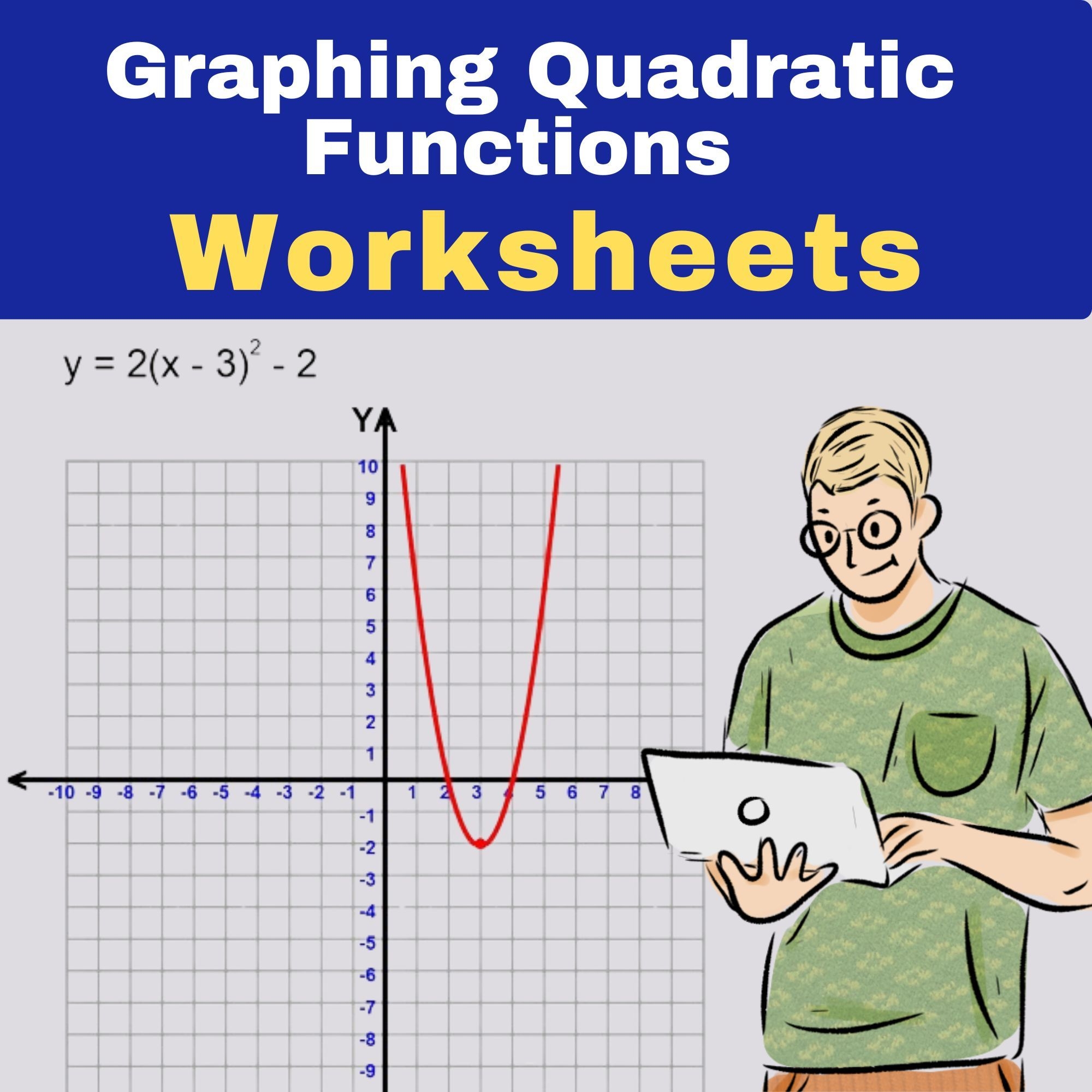 Graphing Quadratic Functions Worksheets Graphing Parabolas Equations 
