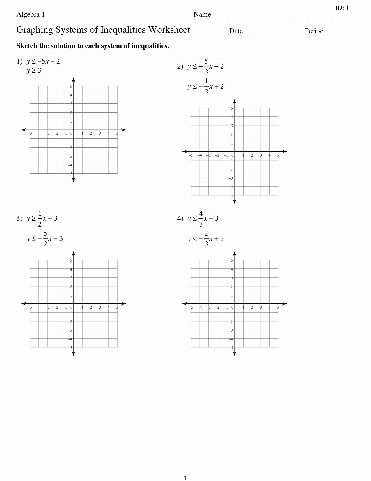Graphing System Of Quadratic Inequalities Worksheet Graphing System Of Quadratic Inequalities Worksheet