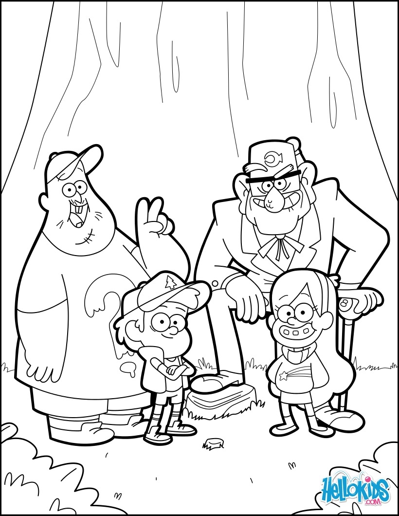 gravity falls coloring pages