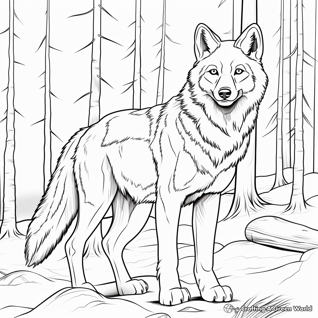 Gray Wolf Coloring Sheet Gray Wolf Coloring Sheet