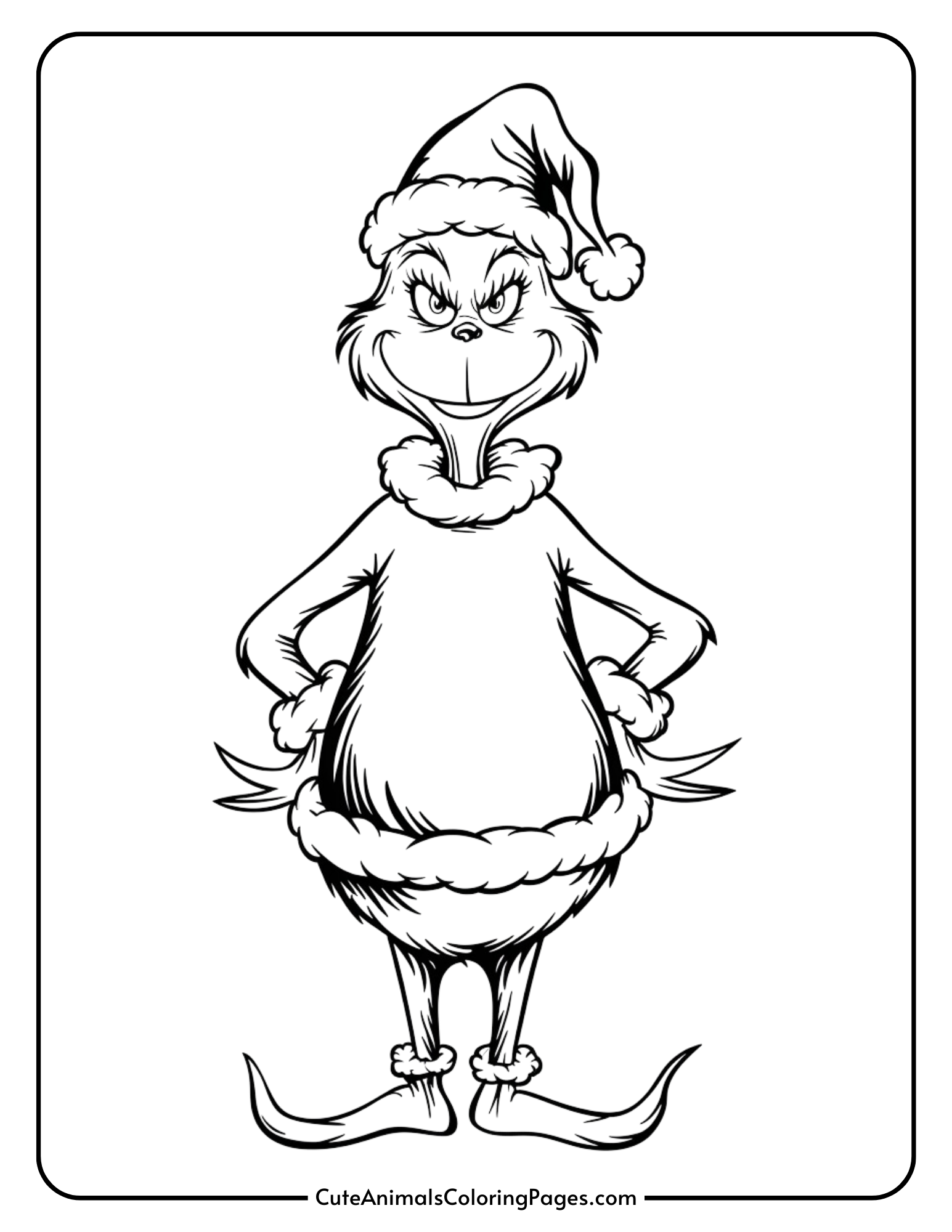 Grinch Printable Coloring Pages Free Printable Grinch Coloring Pages