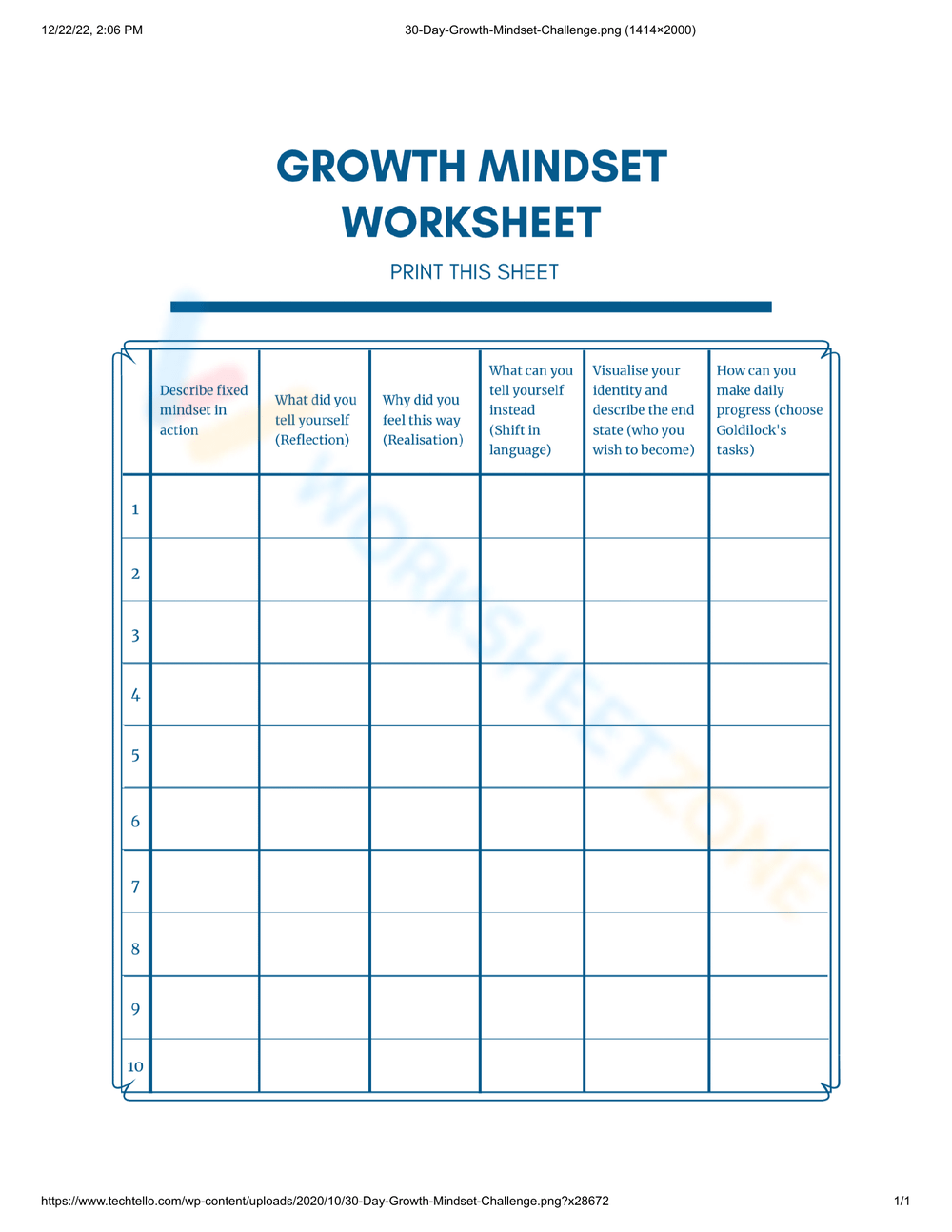 growth mindset worksheet growth mindset worksheet