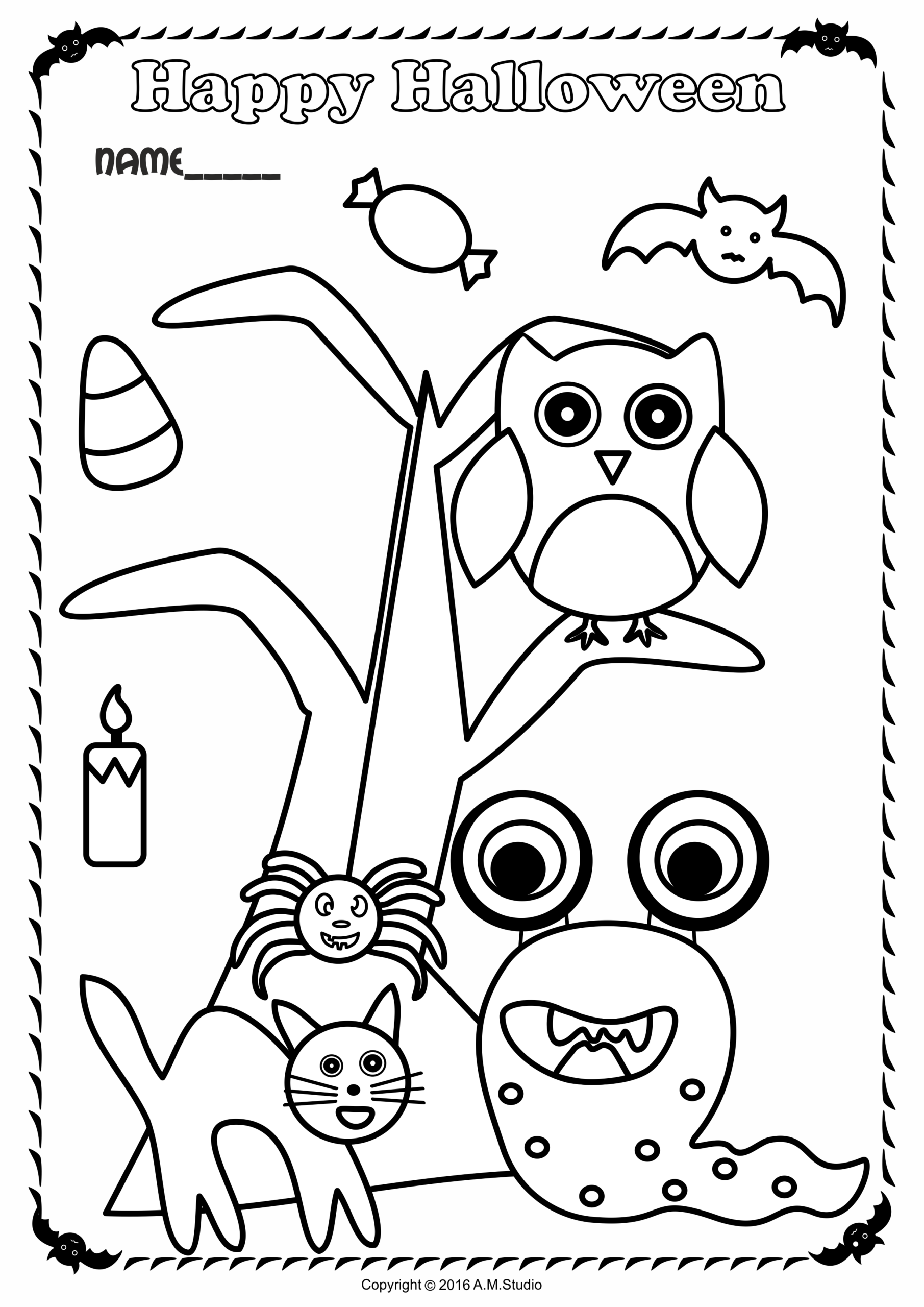 Halloween Coloring Pages For Kids Printable Halloween Coloring Pages For Kids Printable