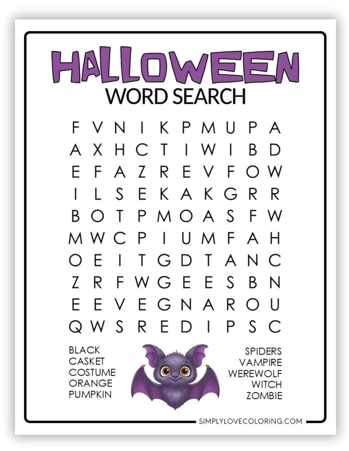 Halloween Word Search Printable Free PDF Downloads Simply Love Coloring Halloween Word Search Printable Free PDF Downloads Simply Love Coloring