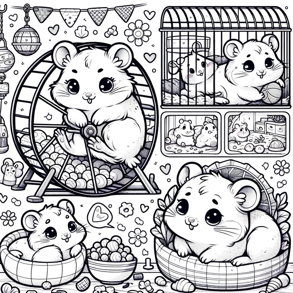 Hamster In Cage Coloring Pages 2025 Hamster In Cage Coloring Pages 2025