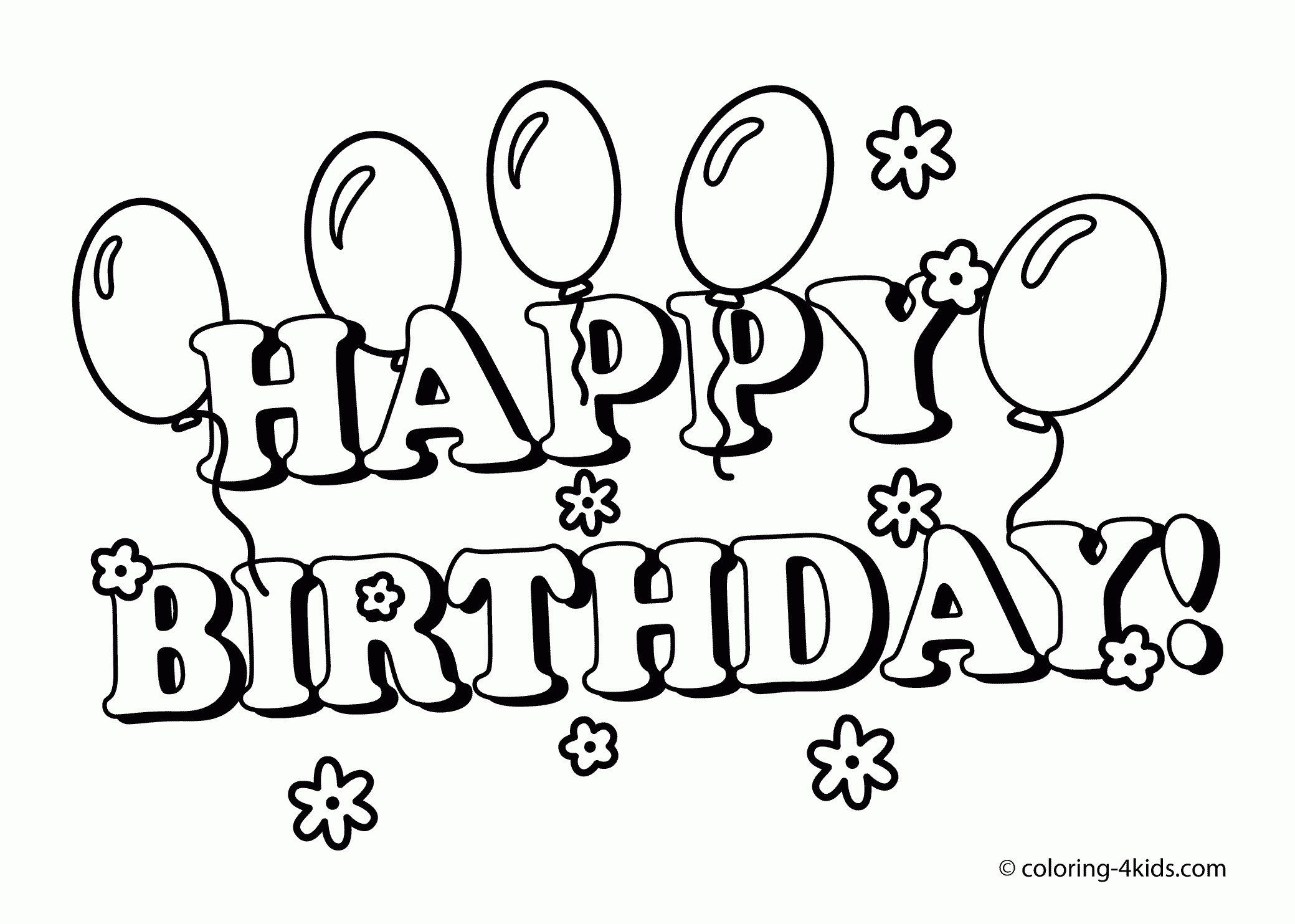 Happy Birthday Coloring Pages To Download And Print For Free