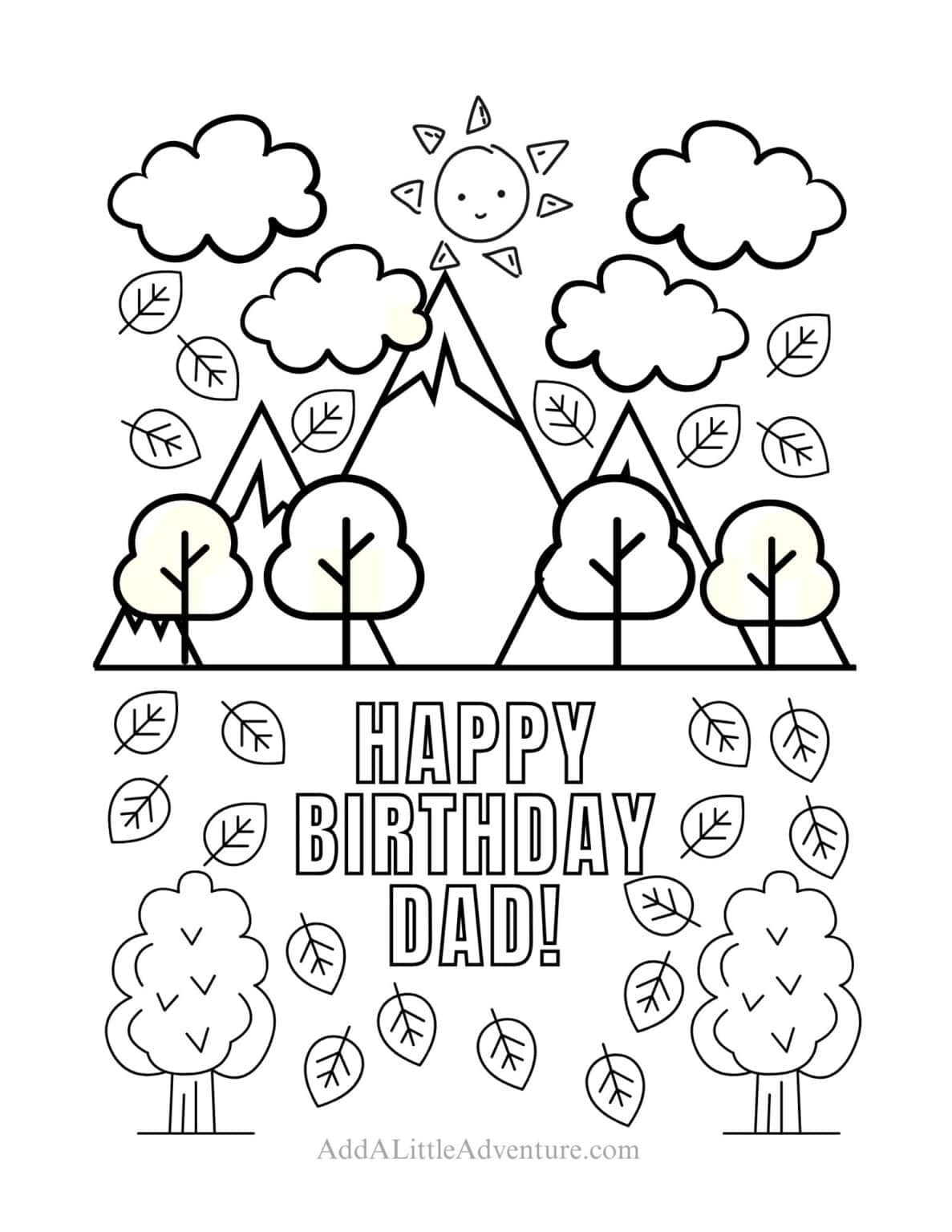 Happy Birthday Dad Coloring Pages Free Printables Happy Birthday Dad Coloring Pages Free Printables