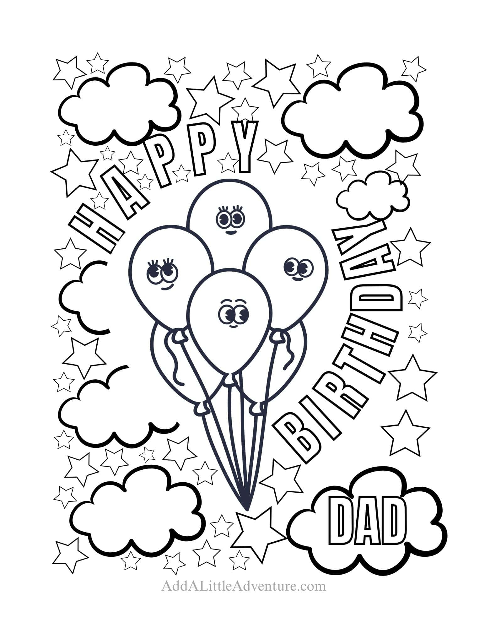 Happy Birthday Dad Coloring Pages Jenny Printable Happy Birthday Dad Coloring Pages Jenny Printable