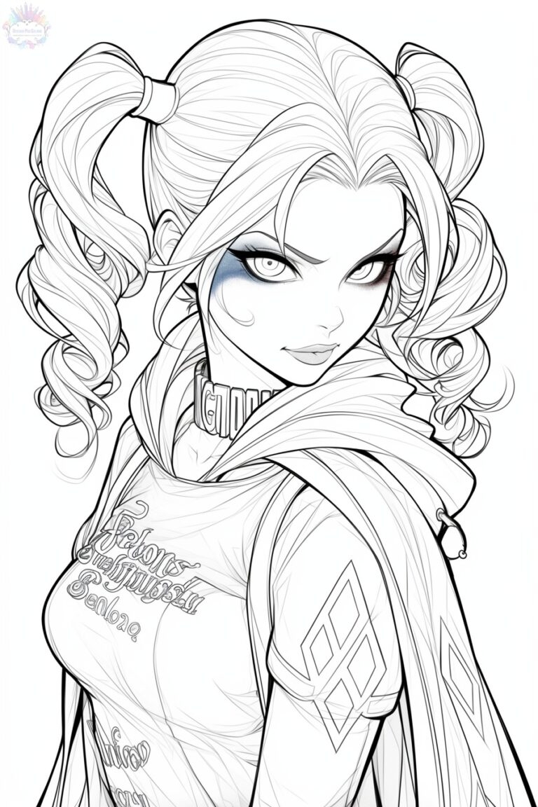 Harley Quinn Coloring Pages 30 Free Drawings To Print Color