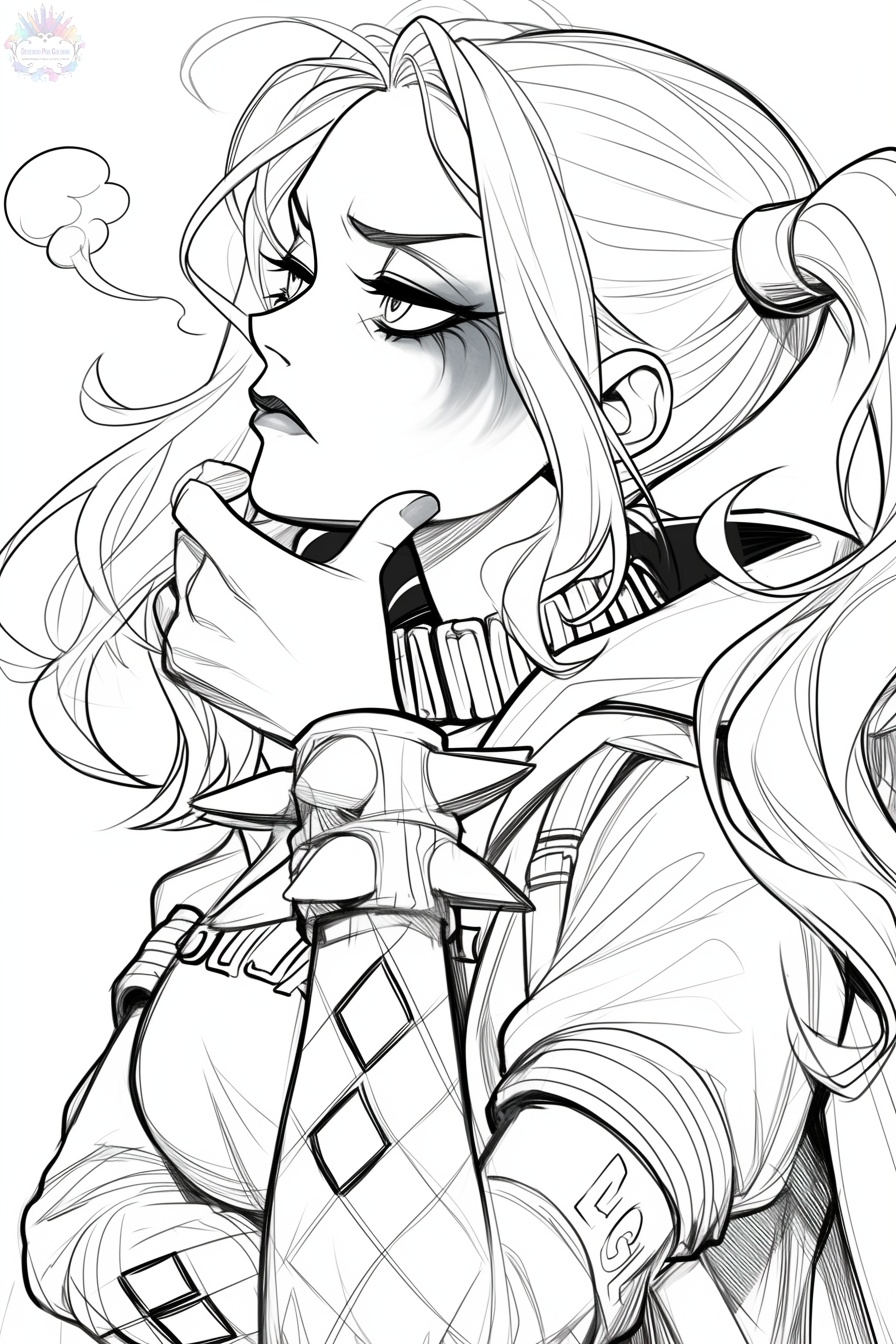 Harley Quinn Coloring Pages 30 Free Drawings To Print Color