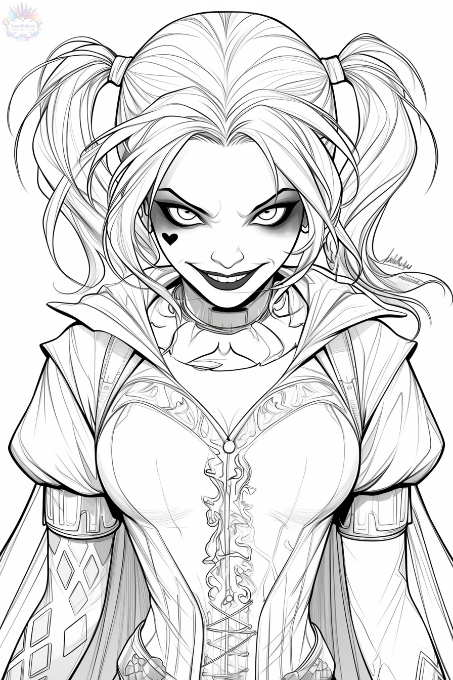 Harley Quinn Coloring Pages 30 Free Drawings To Print Color