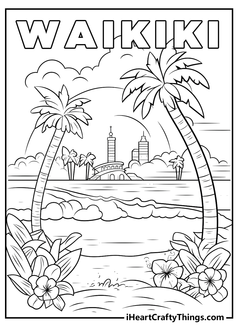Hawaii Coloring Pages Free