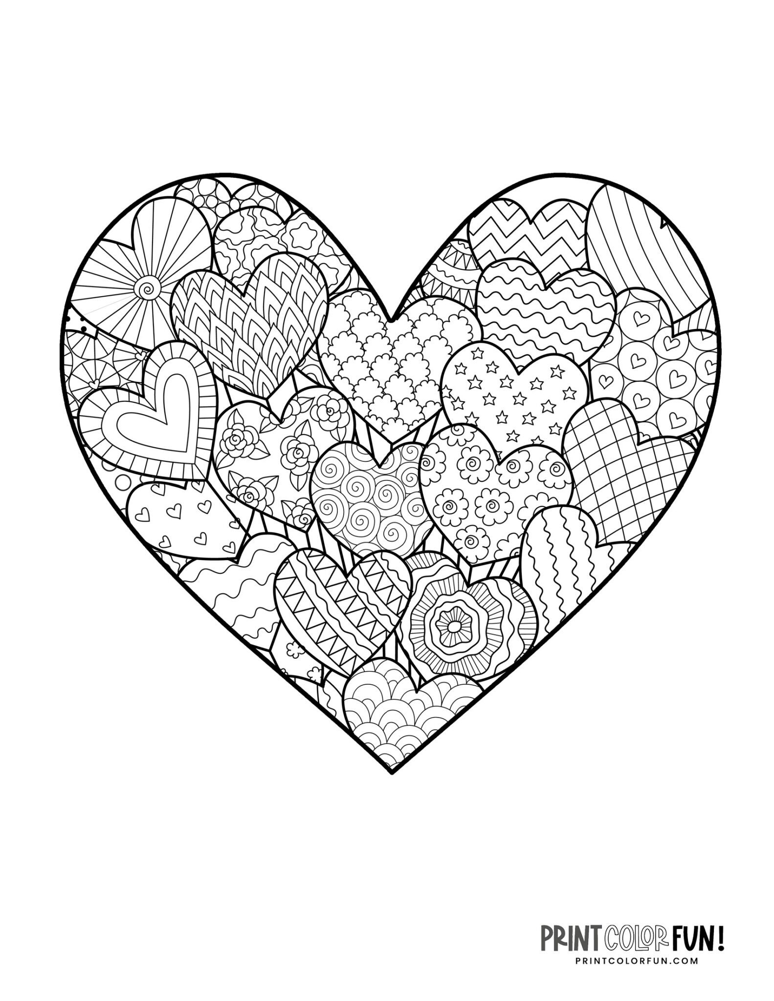 Heart Coloring Pages Heart Coloring Pages Shape