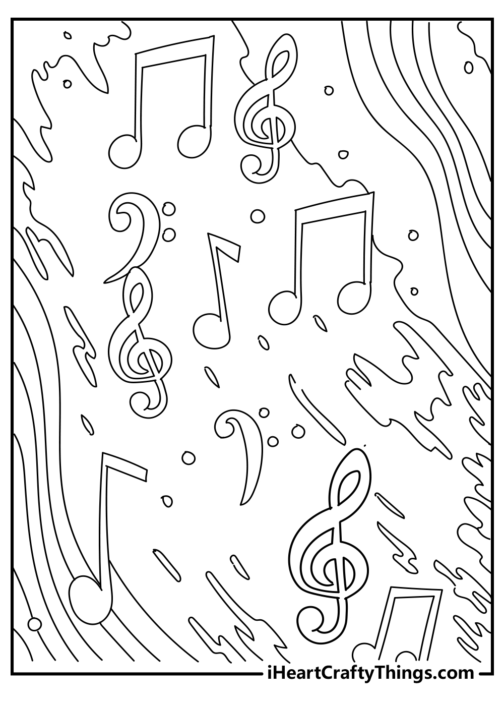 Heart Musical Note Coloring Pages 2025 