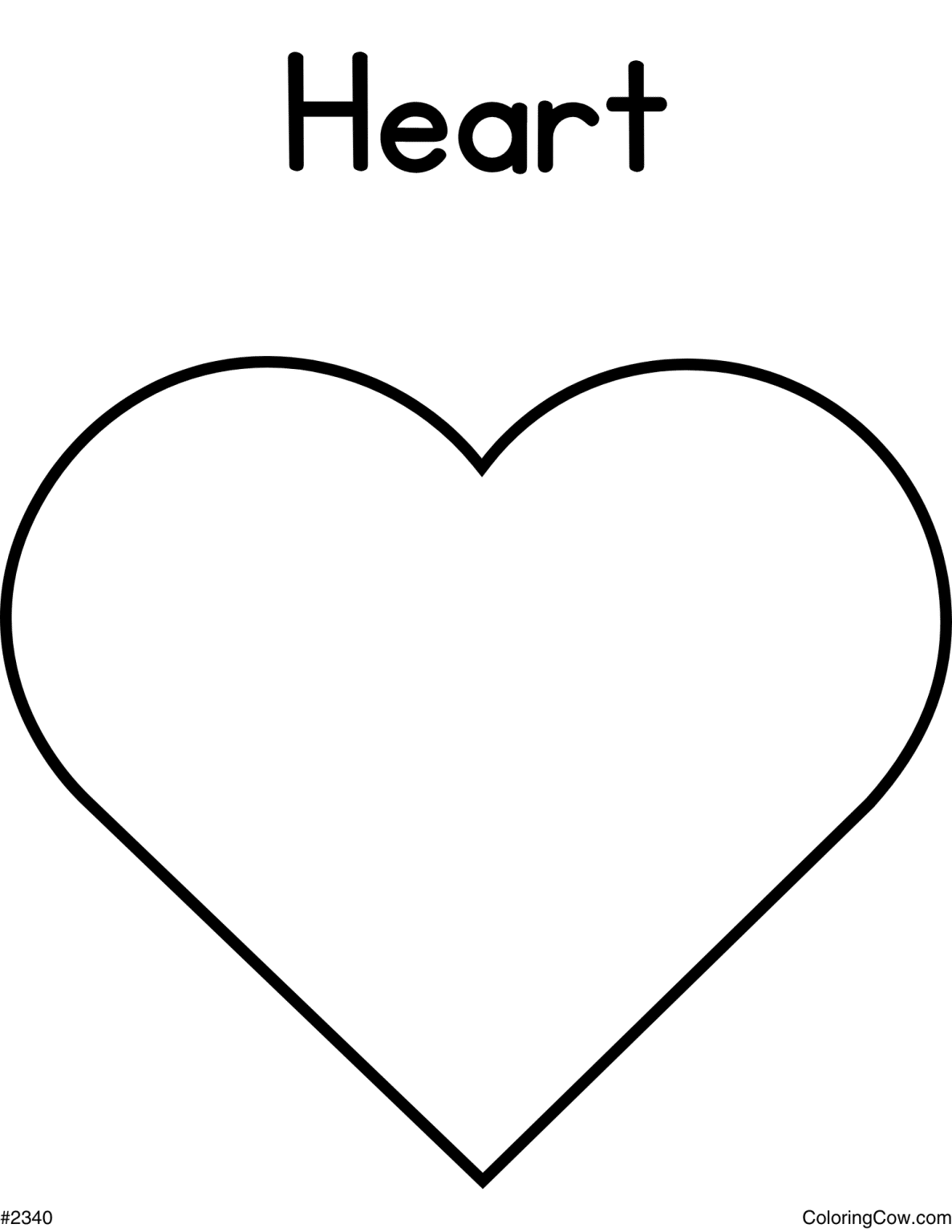 Heart Shape Coloring Page