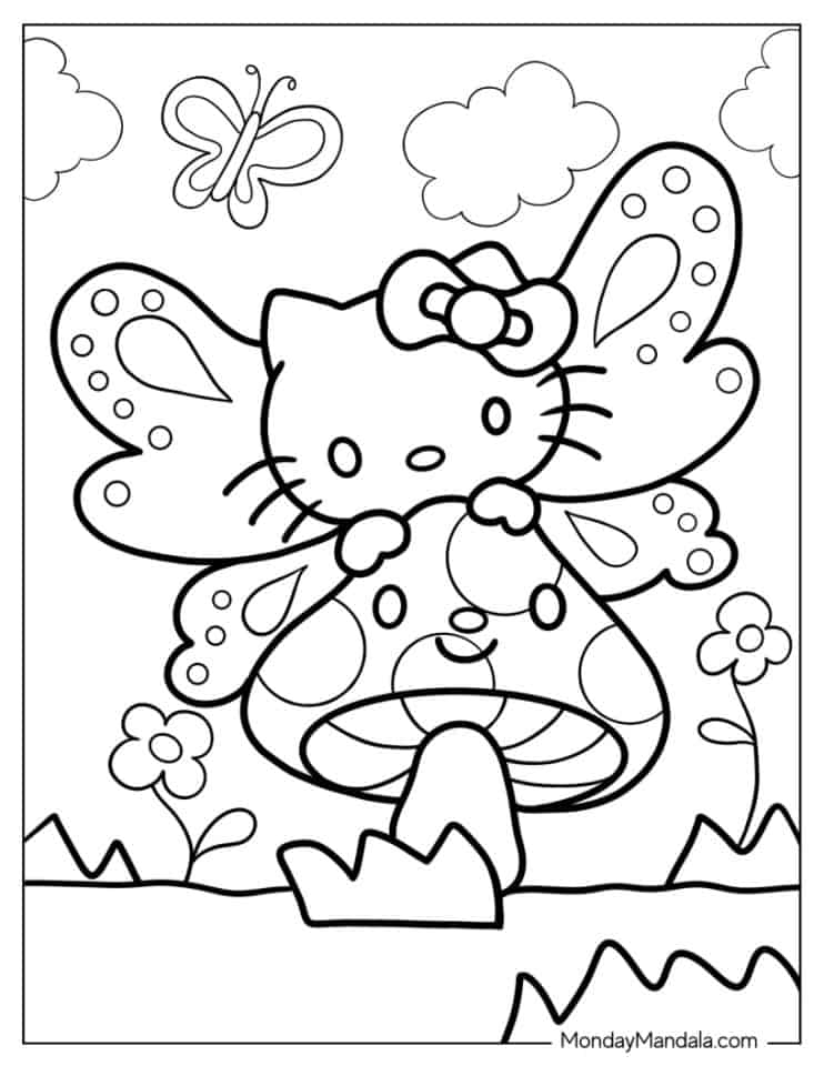 Hello Kitty Marshmallow Coloring Page Hello Kitty Marshmallow Coloring Page