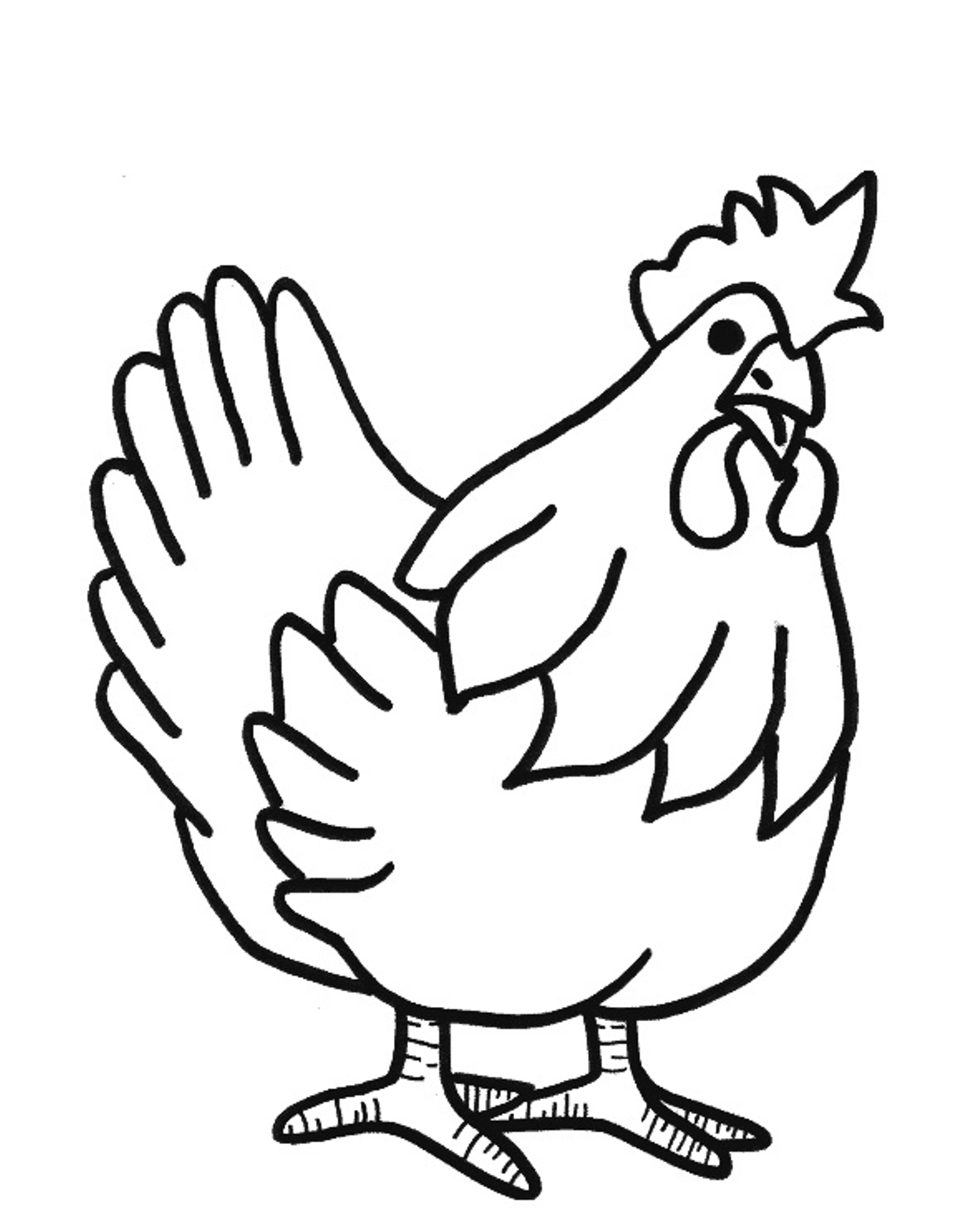 hen coloring page