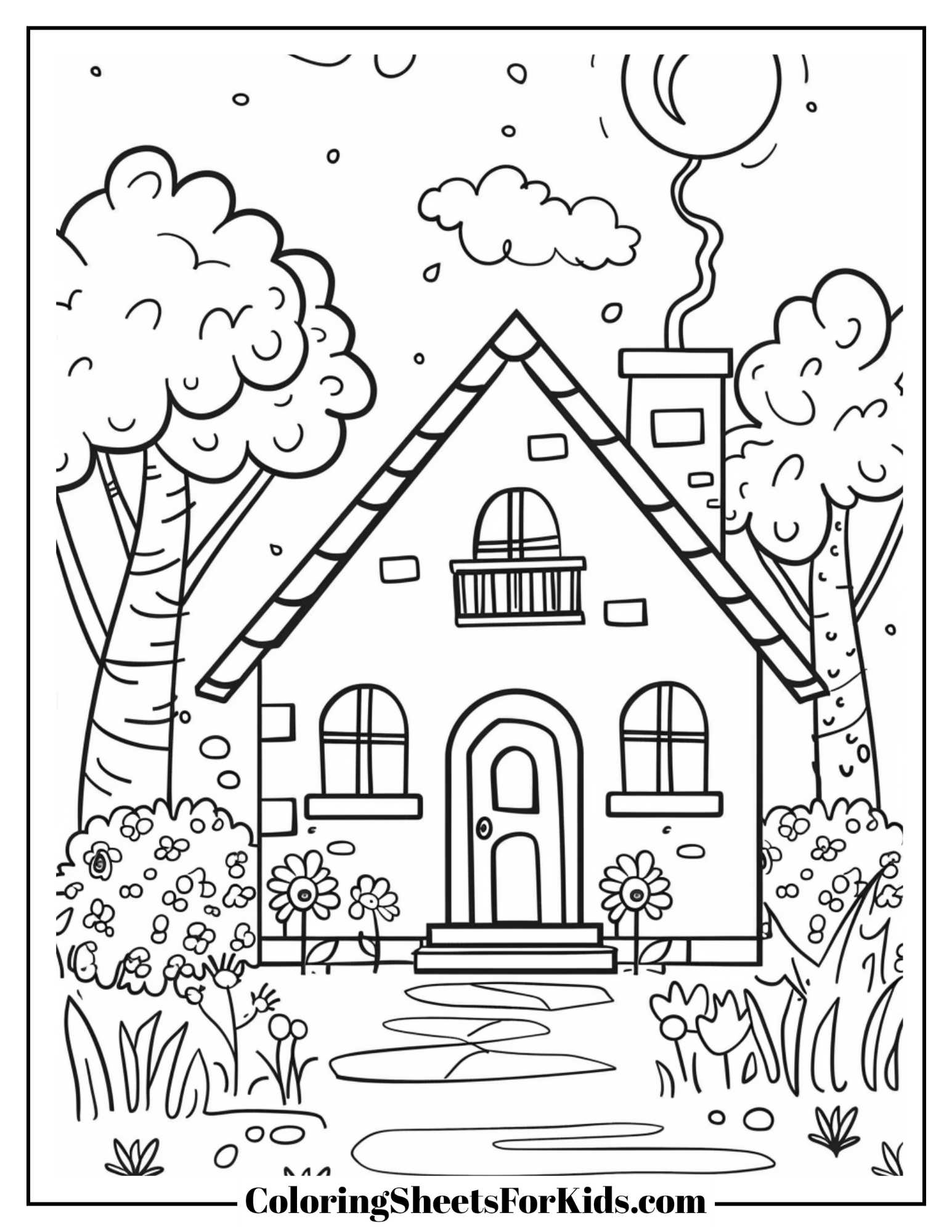 House Coloring Pages Free Downloads Coloring Sheets For Kids