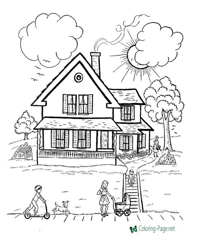 House Coloring Pages House Coloring Pages