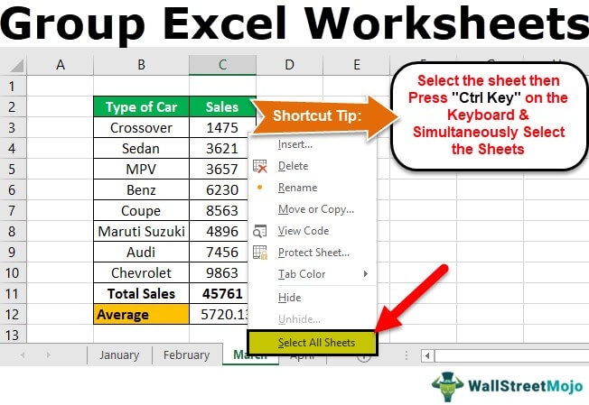How To Group Ungroup Worksheets In Excel With Examples How To Group Ungroup Worksheets In Excel With Examples