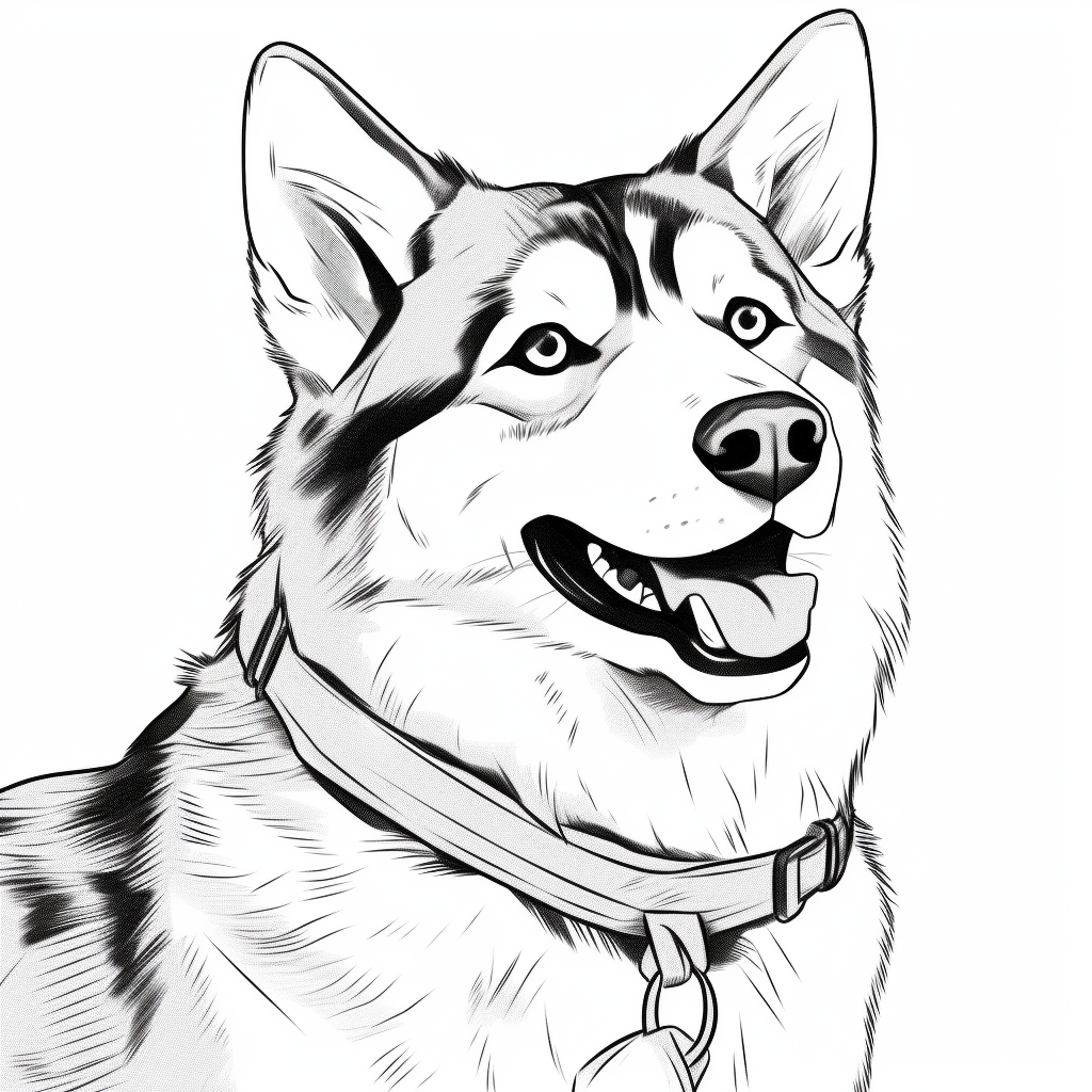 Husky Pictures To Color By Happy Paws Art