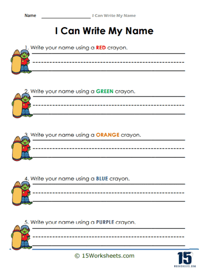 i can write my name worksheet