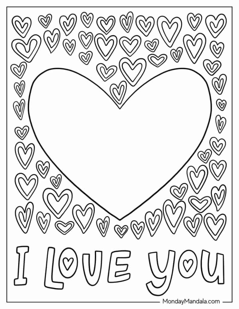 I Love You Coloring Pages I Love You Coloring Pages